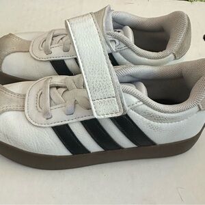 Adidas Kids White and Black Sneakers